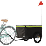 TRAILER VIDAXL BICYCLE 45 kg di ferro nero e verde