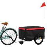 Vidaxl cykeltrailer 30 kg jern sort og rød