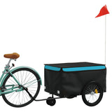 Vidaxl cykeltrailer 30 kg jern sort og blå