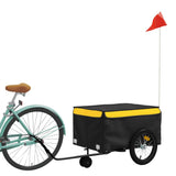 Vidaxl cykeltrailer 45 kg jern sort og gul