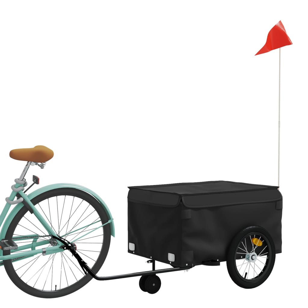 Vidaxl Bicycle Trailer 45 kg Iron Black