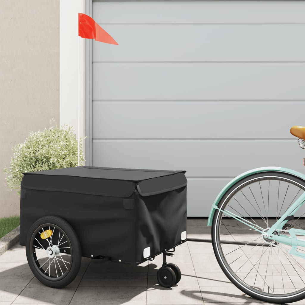 Vidaxl Bicycle Trailer 45 kg Iron Black