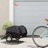 Vidaxl Bicycle Trailer 30 kg di ferro nero