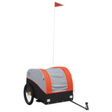 Vidaxl cykeltrailer 45 kg jern sort og orange