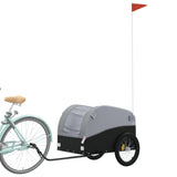 TRAILER VIDAXL BICYCLE 45 kg di ferro nero e grigio