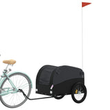 Vidaxl fietstrailer 45 kg ijzer zwart