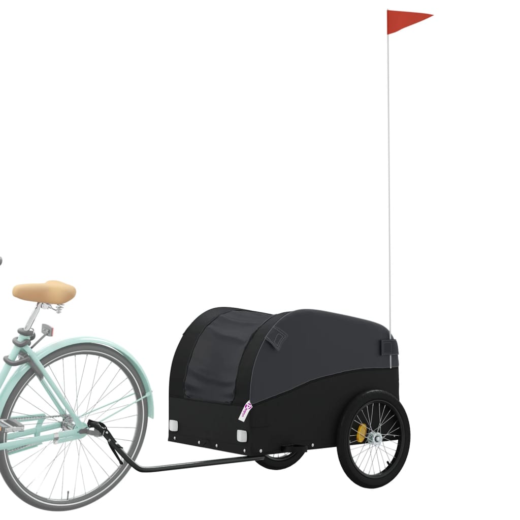 Vidaxl Bicycle Trailer 45 kg Iron Black