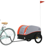 Vidaxl cykeltrailer 45 kg jern sort og orange