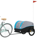 Vidaxl bicycle trailer 45 kg iron black and blue