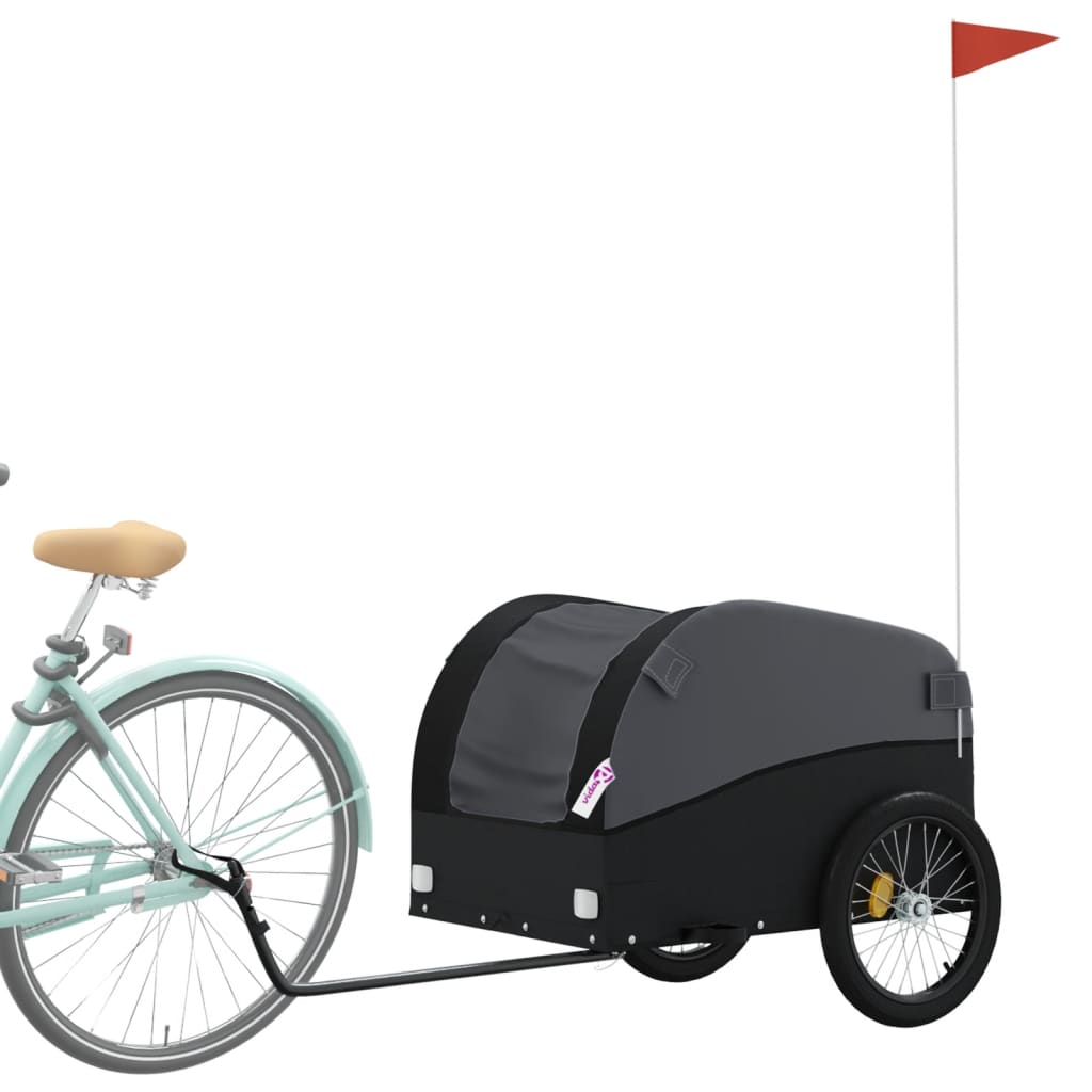 Vidaxl bicycle trailer 45 kg iron black