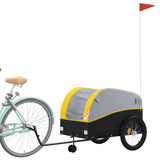 Vidaxl cykeltrailer 45 kg jern sort og gul