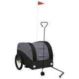 Vidaxl fietstrailer 45 kg ijzer zwart