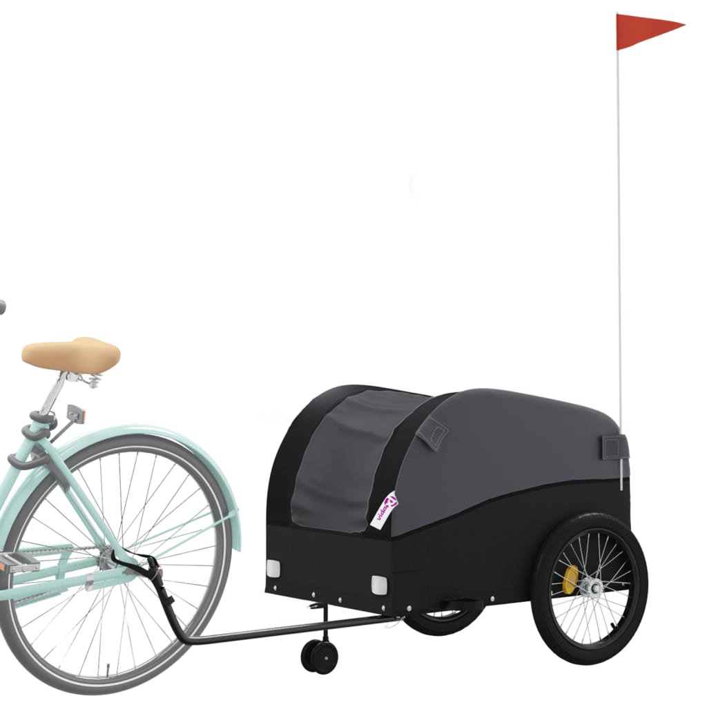 Vidaxl Bicycle Trailer 45 kg Iron Black