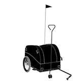 Vidaxl fietstrailer 45 kg ijzer zwart en groen