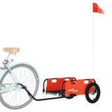 Vidaxl Bicycle Trailer Oxford Stof og Iron Orange