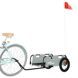 Vidaxl Bicycle Trailer Tessuto Oxford e grigio ferro