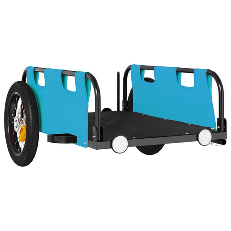 Vidaxl fietstrailer oxford stof en ijzer blauw