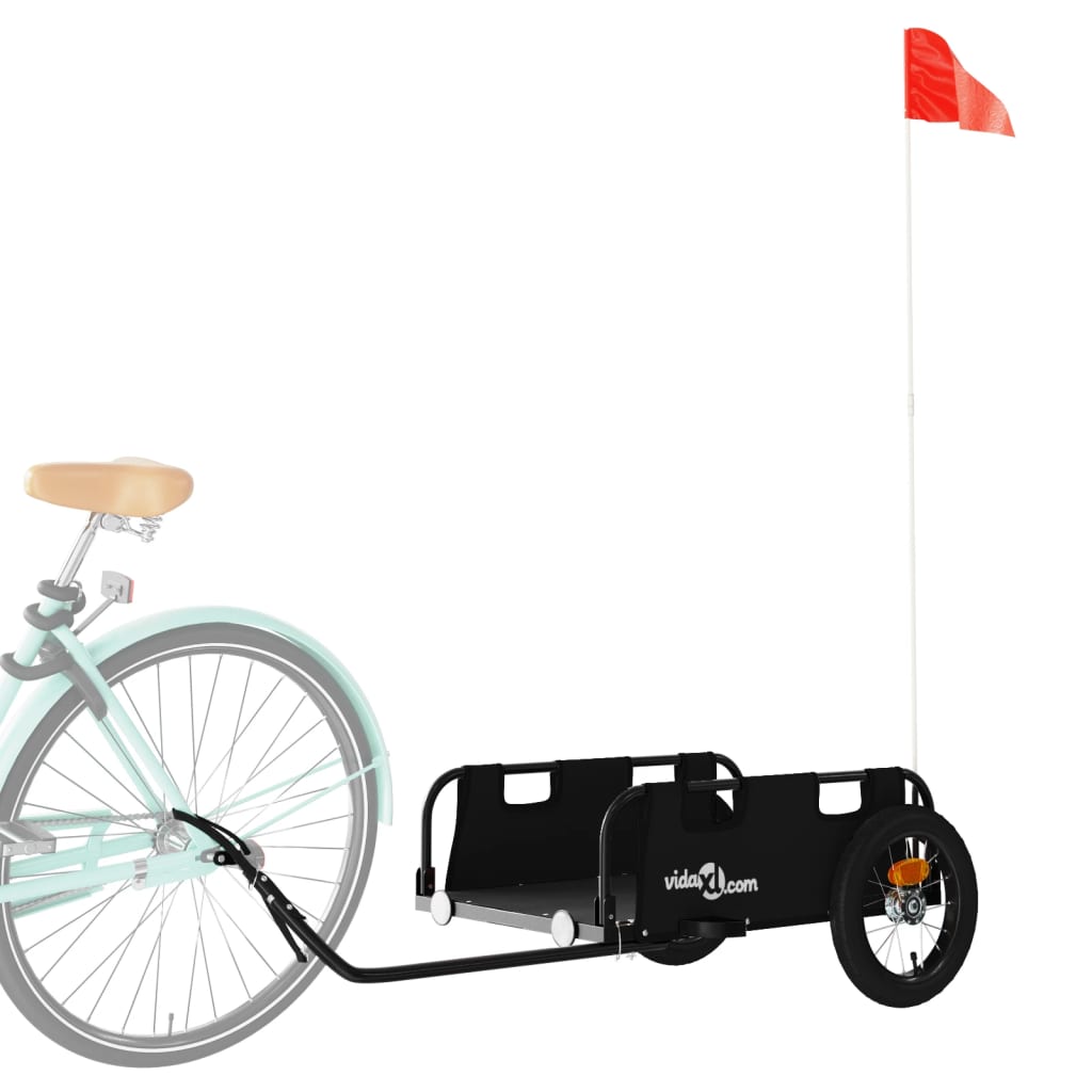 Vidaxl Bicycle Trailer Oxford Stof og Iron Black