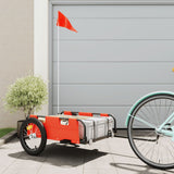 Vidaxl bicycle trailer Oxford fabric and iron orange