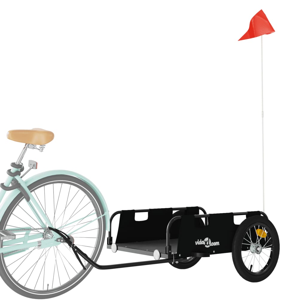 Vidaxl Bicycle Trailer Oxford Fabric a Iron Black