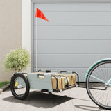 Vidaxl Bicycle Trailer Oxford Fabric et Grey Iron