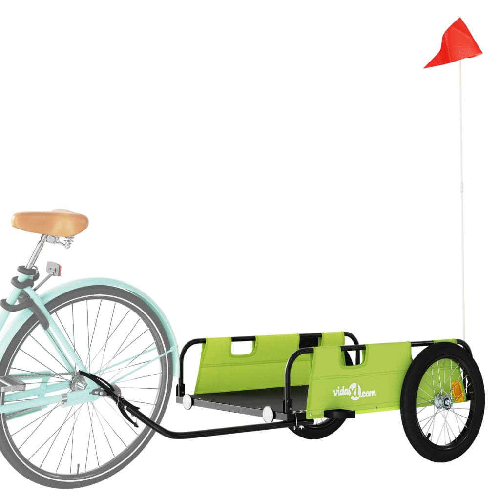 Vidaxl Biciclo Trailer Oxford Fabric and Iron Green