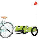 Vidaxl Bicycle Trailer Oxford Fabric et Green de fer