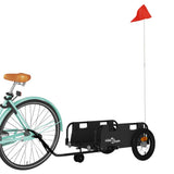 Vidaxl fietstrailer oxford stof en ijzer zwart