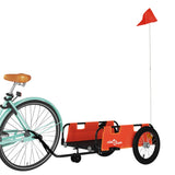 Vidaxl Bicycle Trailer Oxford Stof og Iron Orange