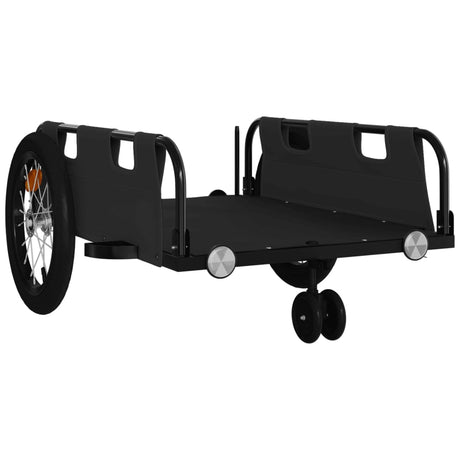 Vidaxl fietstrailer oxford stof en ijzer zwart