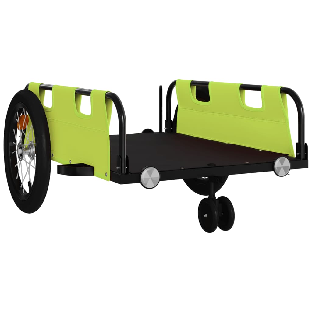 Vidaxl fietstrailer oxford stof en ijzer groen