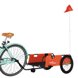 Vidaxl Bicycle Trailer Oxford Stof og Iron Orange og Black