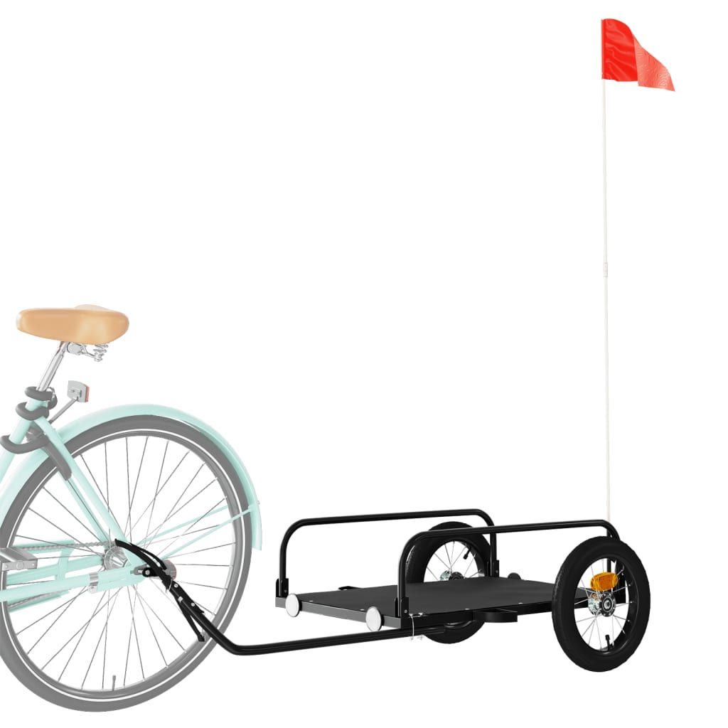 BIDAXL Cykel trailer 122x53x31 cm järnsvart