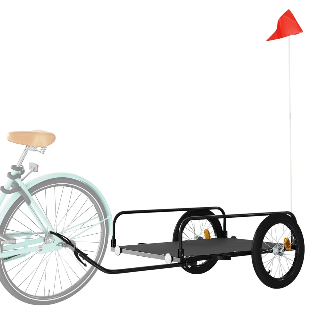 Vidaxl Bicycle Trailer 135x70x37 cm Iron Black