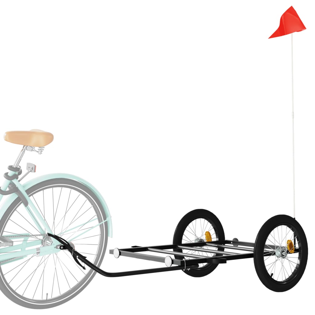 BIDAXL Cykel trailer 135x68x37 cm järnsvart