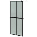 Vidaxl Walk-In Sprchová stěna s policí 80x195 cm esg-glas hliníková černá