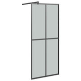 Vidaxl Walk-In Sprchová stěna s policí 80x195 cm esg-glas hliníková černá