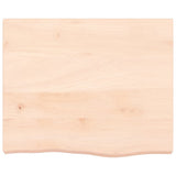 Vidaxl wastafelblad 60x50x(2-6) cm onbehandeld massief hout