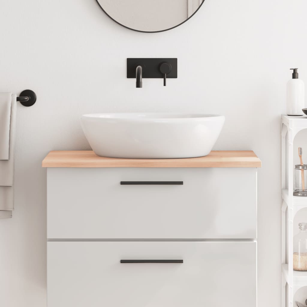 Vidaxl WashBasin Tabela 80x50x2 cm Neobdelana trdna lesa