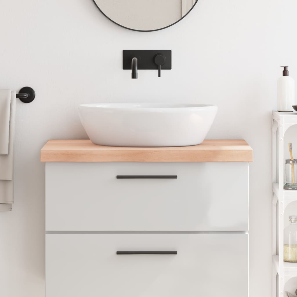 Vidaxl Washbasin Tabella 80x50x (2-6) cm non trattato in legno massiccio