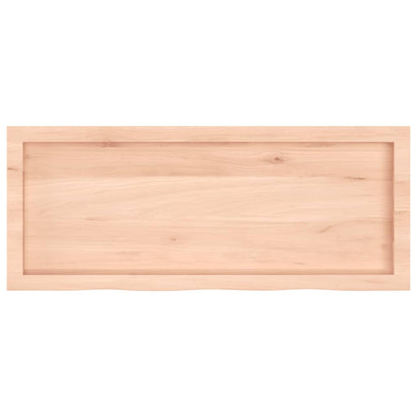 Vidaxl wastafelblad 100x40x(2-6) cm onbehandeld massief hout