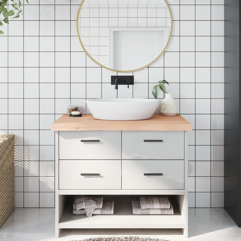 VidaXL Washbasin Blad 100x50x (2-6) cm Untreated solid wood