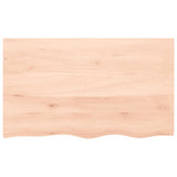 Vidaxl wastafelblad 100x60x(2-4) cm onbehandeld massief hout