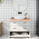 Vidaxl Washbasin Blad 100x60x (2-6) CM Ubehandlet fast træ