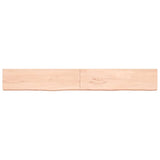 Vidaxl wastafelblad 220x30x(2-6) cm onbehandeld massief hout