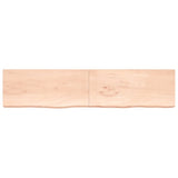 Vidaxl wastafelblad 220x50x(2-6) cm onbehandeld massief hout