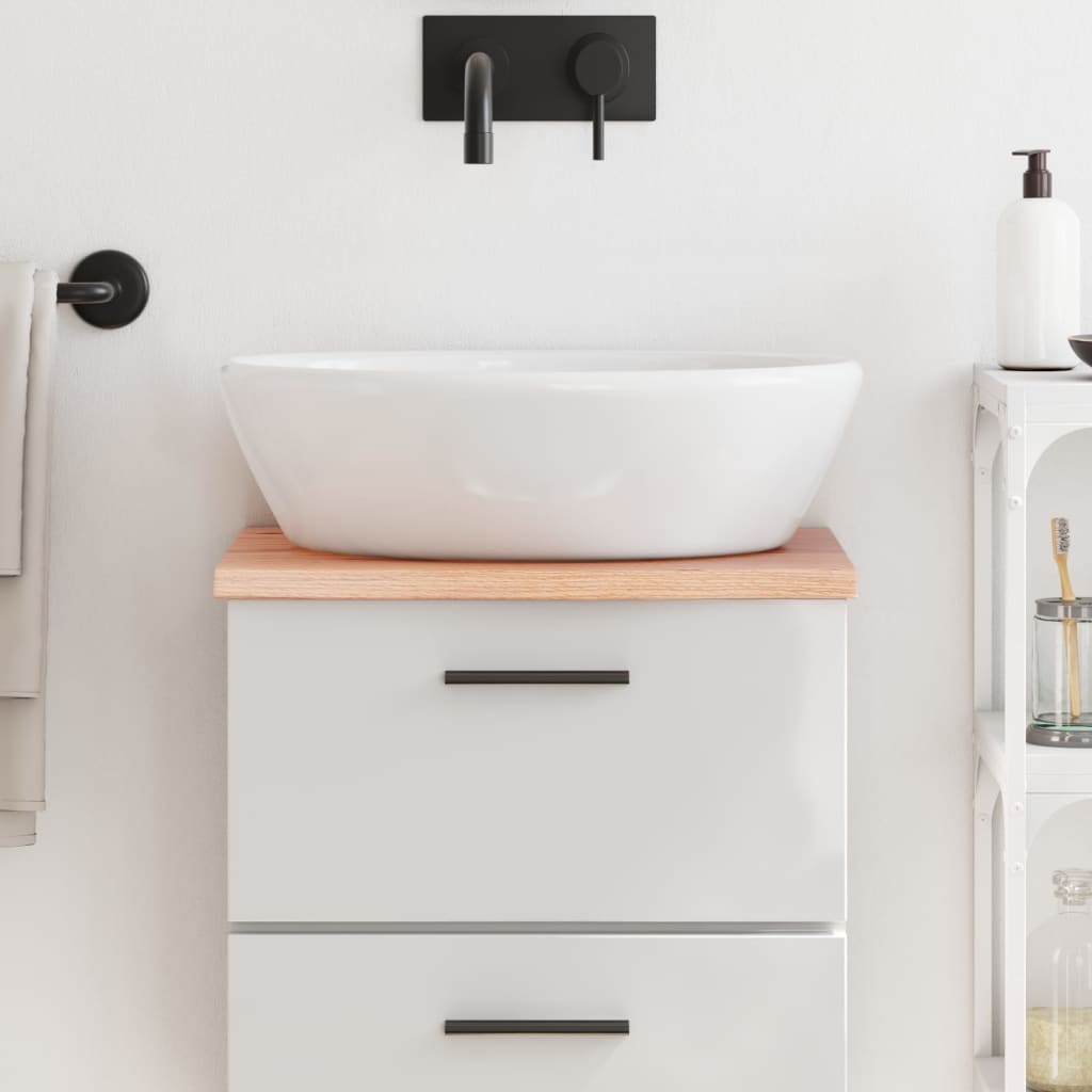 Vidaxl Washbasin Tabulka 40x30x2 Ošetřená pevné dřevo světle hnědá