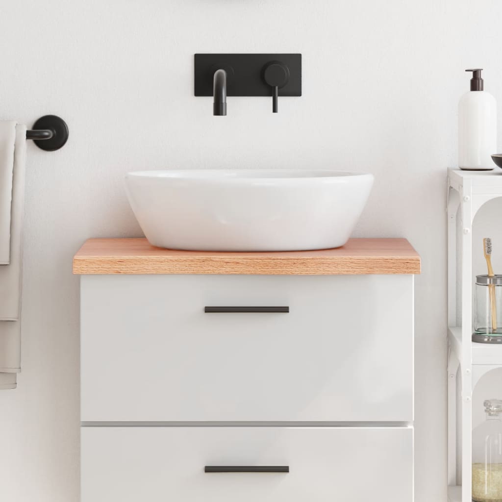 List vidaxl washbasin 60x30X (2-4) cm ošetřený s pevným dřevem světle hnědá