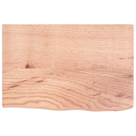 Vidaxl wastafelblad 60x40x2 behandeld massief hout lichtbruin