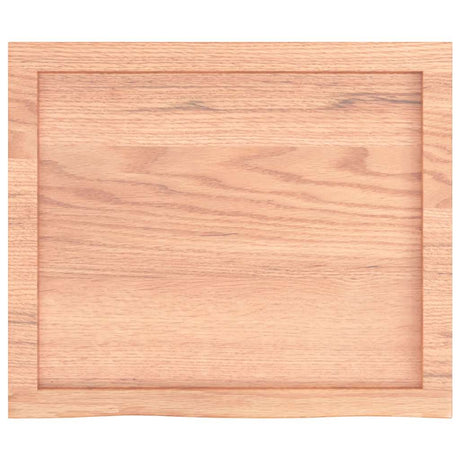 Vidaxl wastafelblad 60x50x(2-4) cm behandeld massief hout lichtbruin